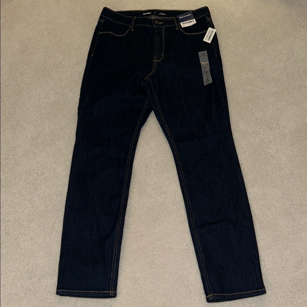 Old Navy High-Rise Wow Straight High Stretch Jeans (size 12)